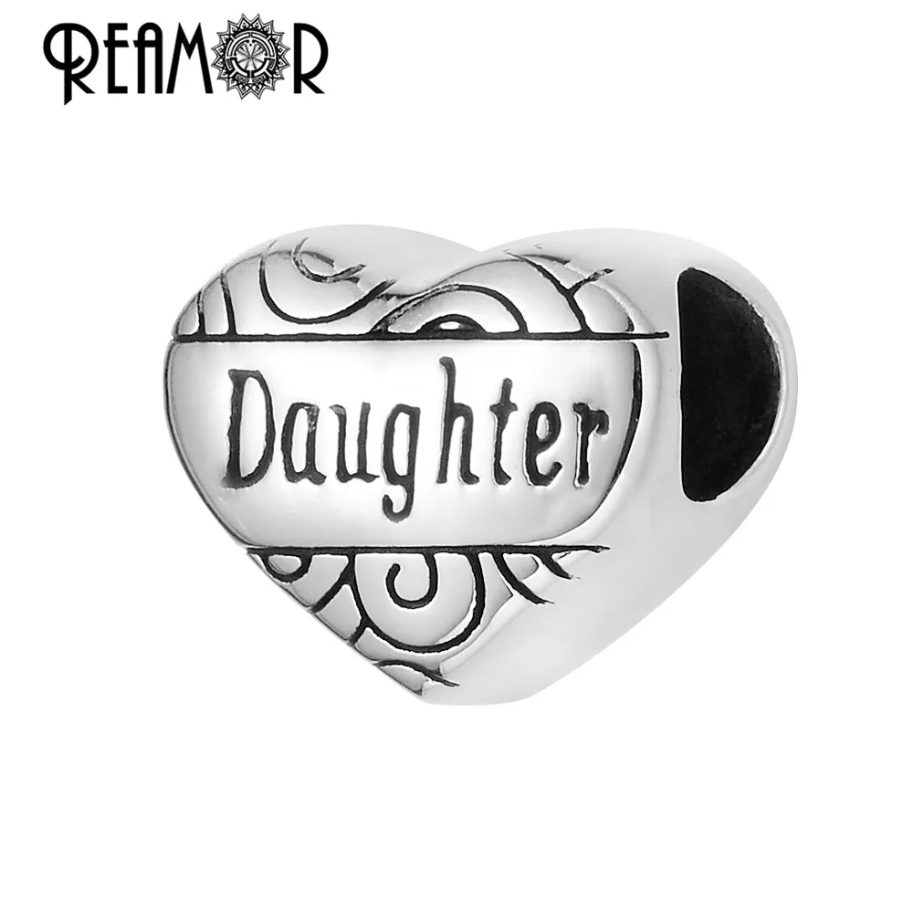 REAMOR Free Shipping 316l Stainless Steel Heart Shape Daughter Letter Beads For DIY Baby Jewelry
REAMOR Free Shipping 316l Stainless Steel Heart Shape Daughter Letter Beads For DIY Baby Jewelry