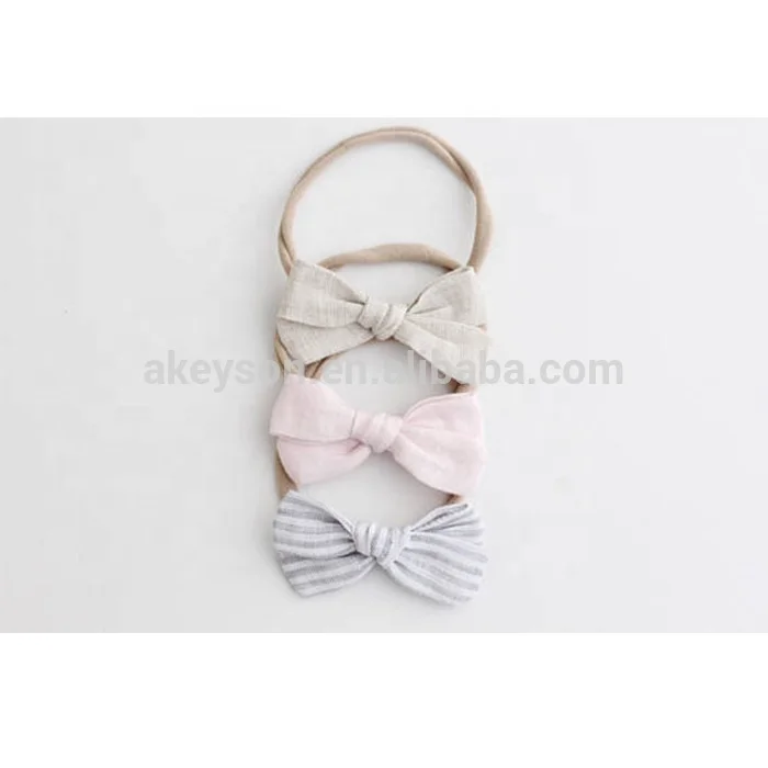 New Design Wholesale Personalized Linen Bow Baby Headband, Beige, pink, blue stripe, customized
New Design Wholesale Personalized Linen Bow Baby Headband, Beige, pink, blue stripe, customized