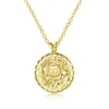 European Style Platinum Plated Wholesale Jewelry Gold Medallion Necklace