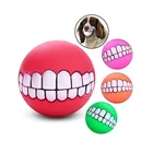 Funny Pets Teeth Ball Toy PVC Chew Sound Dogs Play Fetching Squeak Toys Pet Supplies