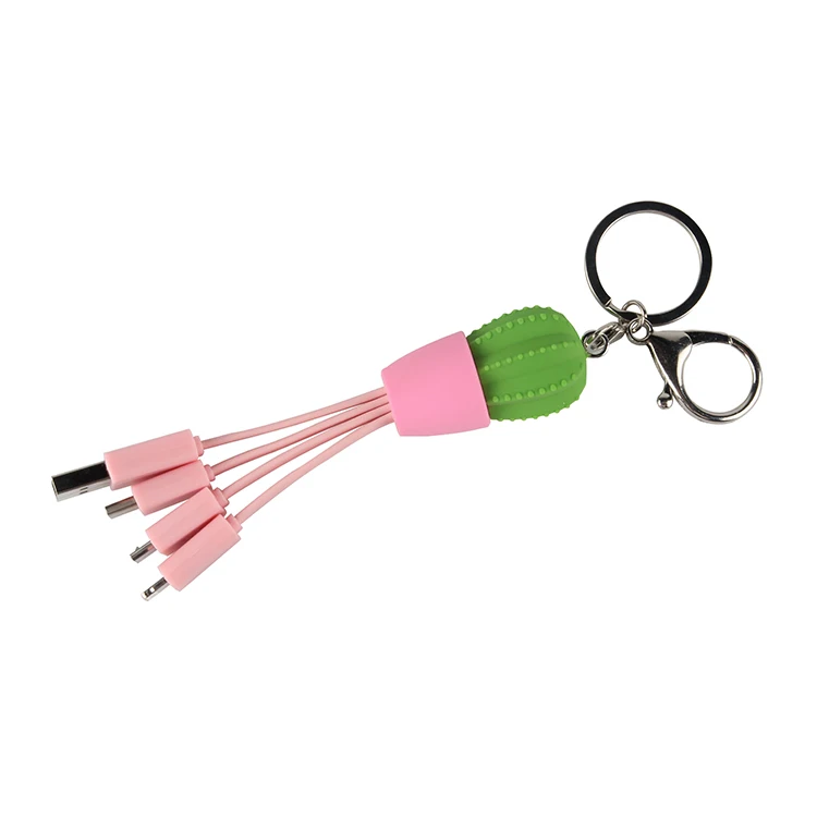 Free Shipping Innovative Keychain with 4 head multi charging 3 in 1 Cactus usb charger cable
Free Shipping Innovative Keychain with 4 head multi charging 3 in 1 Cactus usb charger cable