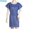 disposable dark blue examination gown for patient