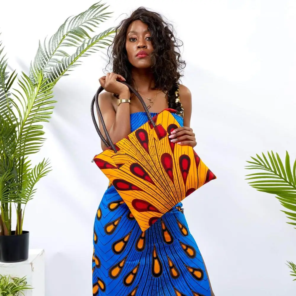 Fashion Custom Women Handbag African Wax Print Tote Bag High Quality Lady's Handbag Wholesale Price, Yellow or customized
Fashion Custom Women Handbag African Wax Print Tote Bag High Quality Lady's Handbag Wholesale Price, Yellow or customized