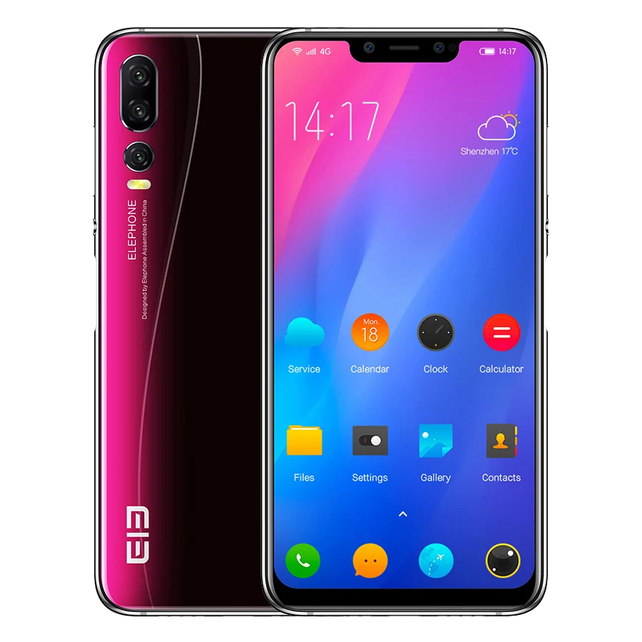 

Original Elephone A5 6.18 inch FHD+ Screen MTK6771 Octa Core 4GB+64GB 5 cameras 20MP Face ID Android 8.1 4G smartphone, Blue