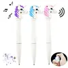 Flash Unicorn Pen with Voice Recorder Animal Stationery Flash Multi Function Electronic Ballpoint Pen CL1280