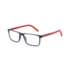 Black Square Frame Red Temple Children Anti Blue Light Blocking Computer Glasses In Stock