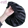 Accept Free Design Custom Private Logo 100% Silk Satin Hair Woman Sleeping Bonnet For Female Hair Cap