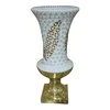 259 Gold Crystal Resin Floor Artificial Flower Vase Hall Centerpiece Decor
