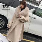 Latest Wholesale Winter Women Clothes Double Breasted Cashmere Wool Coat