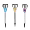 New Solar Powered LED Mosaic Border Decor Garden Solar Light For Fence Post