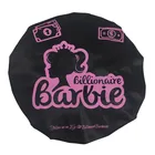 100% Silk Satin Bonnet With Colorful Logo For Adult