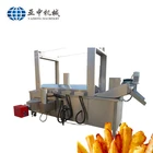 Gas Or Electric Belt Oil Continuous Deep Frying Machine Puffed Snak Food Fryer