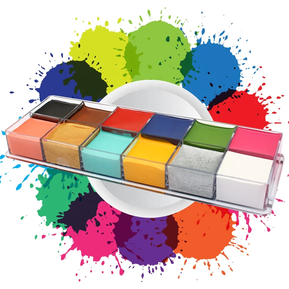 12 color body paint oil painting tattoo art Halloween party make up eyeshadow eyes kit halloween makeup palette
12 color body paint oil painting tattoo art Halloween party make up eyeshadow eyes kit halloween makeup palette