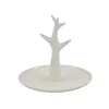 Home Decoration Jewelry Disk Ceramic Tree Style Jewelry Holder Factory Direct white Ceramic Ring Holder Jewelry