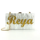 Lady bags factory custom bag acrylic luxury clutch purse OC3574