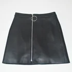 Wholesale women's one-piece leather skirt a line skirt