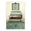 New arrival living room decoration realism still life oil painting of books
