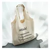 reusable 100% cotton custom silk screen printing supermarket canvas shopping storage tote bag