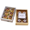 Factory Supply Brown Kraft Paper Cake packaging Box insert holder Window Pastry Carry Boxes With handle custom