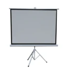 Tripod projection screen with particular auto locking system keeps the screen smooth