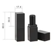 2019 new design high quality matte black lipstick packaging square lip stick case tube