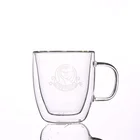150ml double wall drinking expresso glass cups with lid