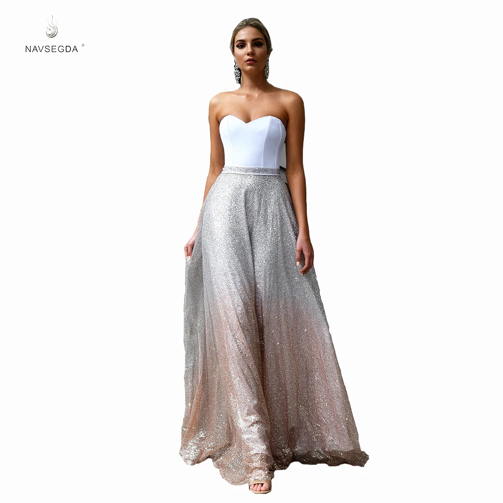 2019 hot women evening dress lace sleeveless strapless wedding chiffon mesh floor length sequined quinceanera dresses, Gray
2019 hot women evening dress lace sleeveless strapless wedding chiffon mesh floor length sequined quinceanera dresses, Gray