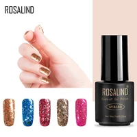 

Rosalind wholesale soak off semi permanent 7ml meteor fragment color series uv led nail gel glitter gel polish with 12 colors