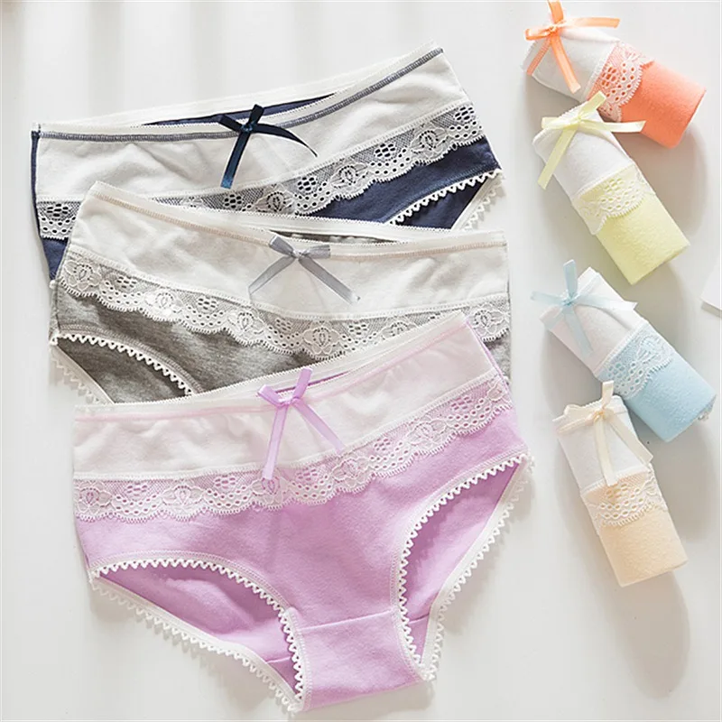 Women Sexy Lace Bow Cotton Briefs Fashion Bow Panties Breathable Underpants Underwear panties
Women Sexy Lace Bow Cotton Briefs Fashion Bow Panties Breathable Underpants Underwear panties