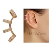 Fashionable Hot selling exquisite diamond-free pierced clip jewelry earring C-shaped circle women earring