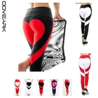 Wholesale High Waisted Love Heart Shape Printed Stitching Women Yoga Pants Leggings