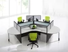 Screen Partition Curved Office Cubicles 120 Degree Office Workstation