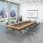 Modern folding table metal support training table conference table for office and school