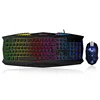 Wired LED light mechanical gaming keyboard combo