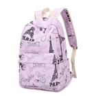 School Bag School Customized Popular Design Canvas Girls School Bag With Large Capacity