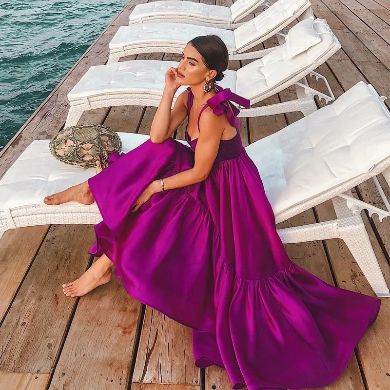 Party Dresses Women Sleeveless Solid Color Irregular Dresses V Neck Casual Long Dress
Party Dresses Women Sleeveless Solid Color Irregular Dresses V Neck Casual Long Dress