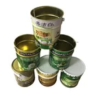 5 L metal pail / tin bucket with closed lid and plastic handle for paint coating