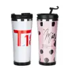 wholesale custom logo photo insert stainless steel travel porcelain reusable coffee cup