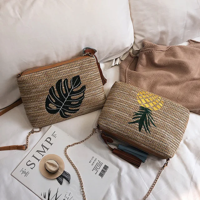 Factory Wholesale fashion straw grass woman bag leaves pineapple shoulder cross body messenger bag beach style tropical, Natural
Factory Wholesale fashion straw grass woman bag leaves pineapple shoulder cross body messenger bag beach style tropical, Natural