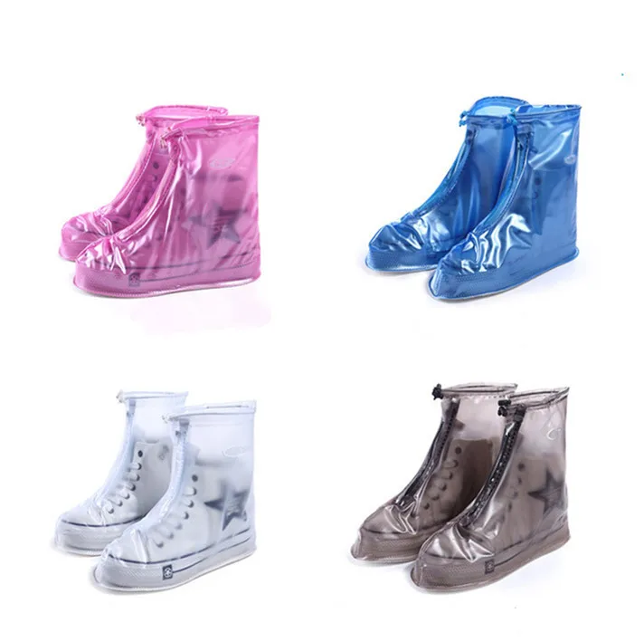 THEE Chaussure Imperm/éable en PVC Couvre-Chaussures Bottes de Pluie R/éutilisable Antid/érapant Ext/érieure
