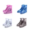 Rainy day walking Biking Shoe Covers Reusable Waterproof Rain Snow Boots Slip-resistant Zippered PVC Thicken Sole Shoes Cover