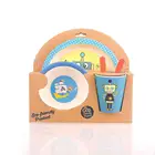 Eco Friendly Children Bamboo Dinnerware, Baby Bamboo Fiber Tableware set