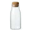 600ml round tempered glass airtight storage bottle for milk