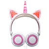 Pink and white girls gaming head phones gift headphone packed in color box earphone wholesale
