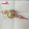 Factory Direct Wholesale Hand Painted 6*21cm Pink Glass Icicle Christmas Tree Hanging Ornaments For Xmas Holiday Decoration