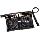 Personalized makeup brush belt black makeup brush roll organizer holder bag