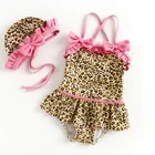 Leopard Print Girl Swimsuit Child Fashion Little Kids Bathing Suit Comfortable Children Swimwear