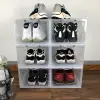 Haorui factory custom high-end basketball shoes storage box transparent magnet AJ high to help anti-oxidation acrylic shoe box