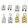 100Pcs/lot Stainless Steel Cord Crimp End Caps Buckle Tips Necklace Bracelet Connectors Clasp Hooks Jewelry Findings
