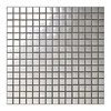 Quality assured smooth flat white gold square shape glass mosaic tiles for swimming pool decorate 20x20mm